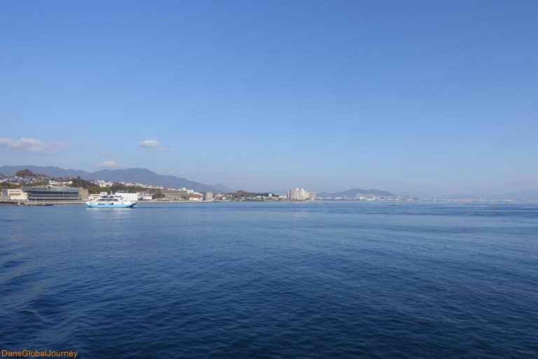View on the ocean from Miyajima Ferry